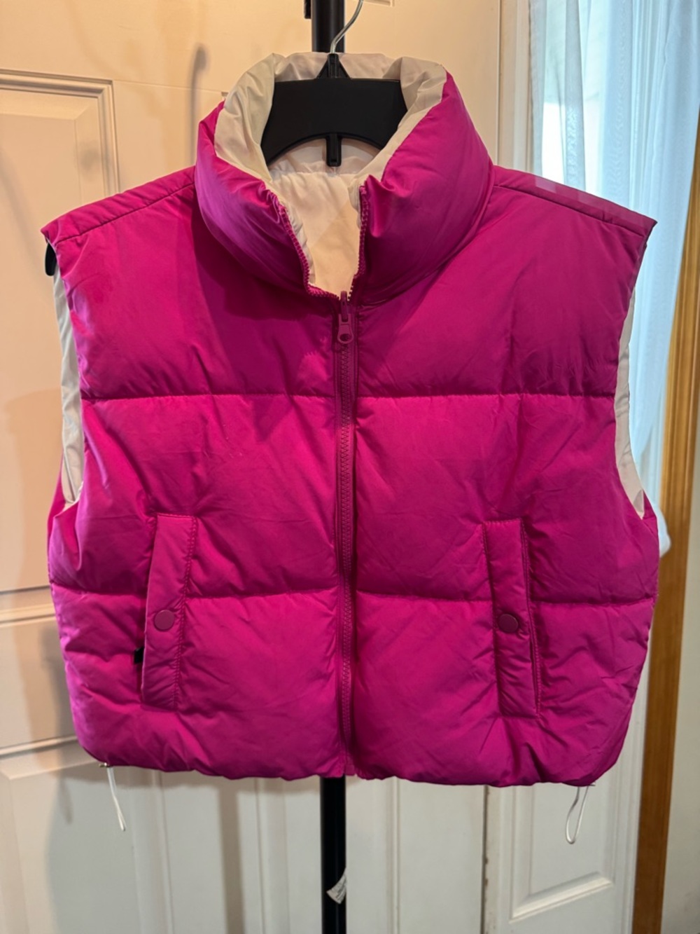 SHEIN Pink Puffer Vest